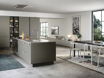 Cucina Moderna con isola Trend Maniglia Home 03 di Forma la cucina